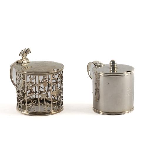 TWO GEORGE III SILVER MUSTARD POTS (3)