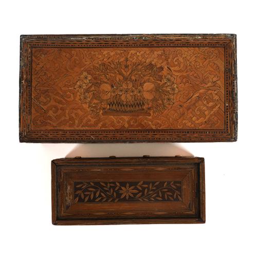 OF MARITIME INTEREST: TWO NAPOLEONIC PRISONER OF WAR STRAW-WORK BOXES (2)