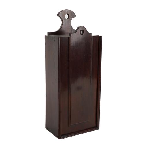 AN ENGLISH MAHOGANY CANDLE BOX