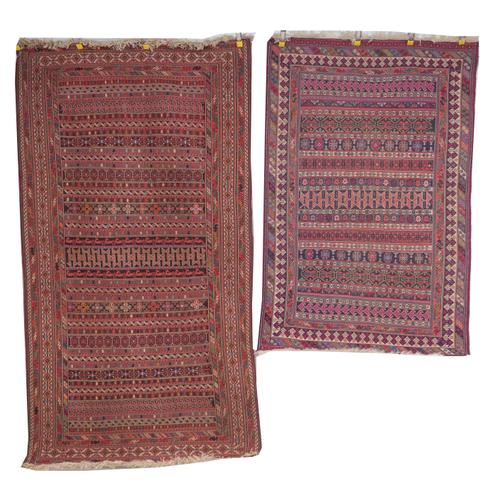 A SOUTH WEST PERSIAN FLATWEAVE RUG (2)