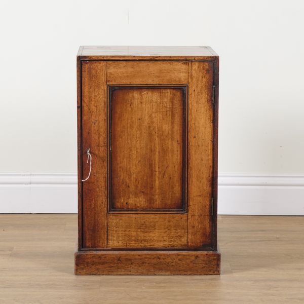 A 19TH CENTURY MAHOGANY PEDESTAL CUPBOARD