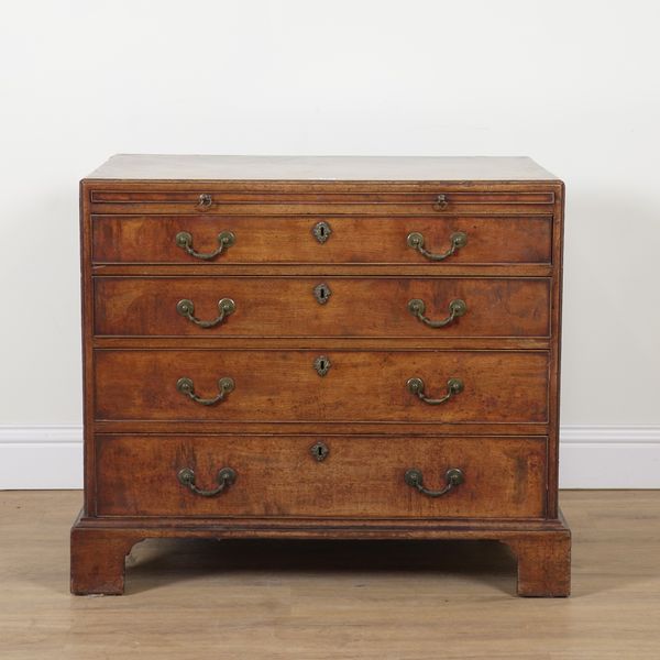 A MID 18TH CENTURY MAHOGANY CADDY TOP CHEST OF DRAWERS
