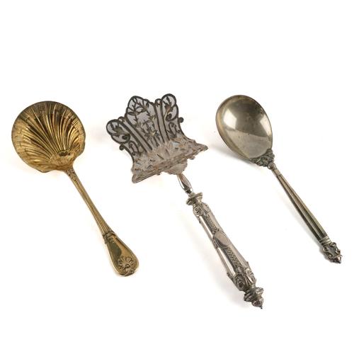 A GROUP OF FOREIGN AND PLATED FLATWARE (3)