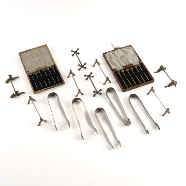 A GROUP OF SILVER AND PLATED WARES