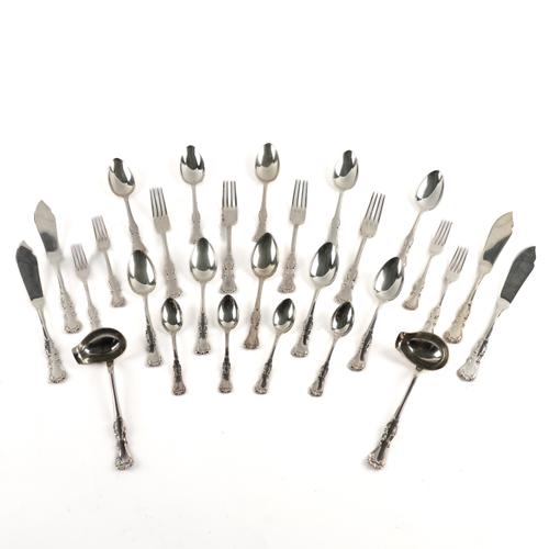 A  SWEDISH SILVER PART CANTEEN OF TABLE FLATWARE