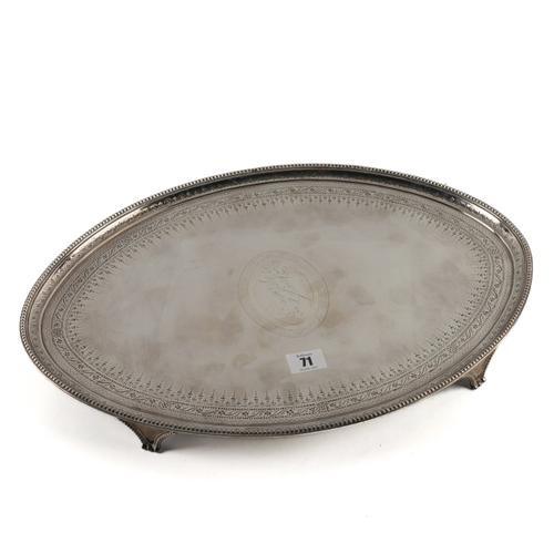 A GEORGE III SILVER TRAY