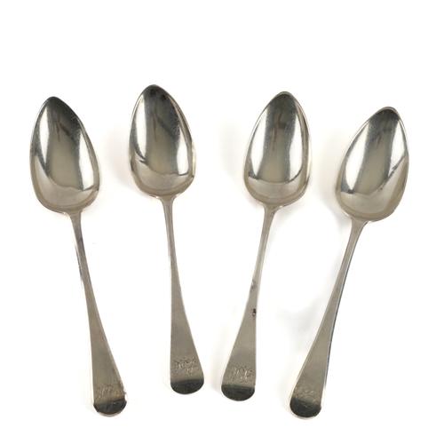 FOUR SILVER TABLESPOONS (4)