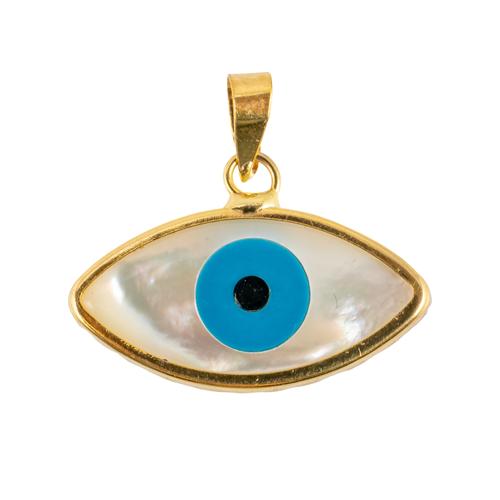 A MOTHER OF PEARL EYE PENDANT