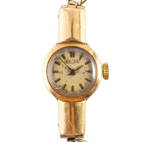 A LADY'S 18CT GOLD BE-BA WATCH