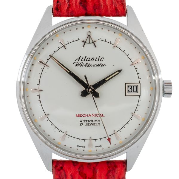 AN UNWORN ATLANTIC WORLDMASTER MECHANICAL WATCH