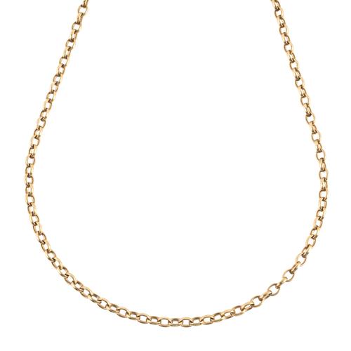 A 9CT GOLD OVAL LINK NECKCHAIN