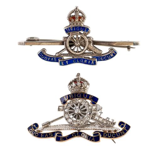 TWO ROYAL ARTILLERY BROOCHES (2)
