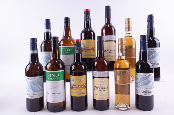 TWELVE BOTTLES SHERRY