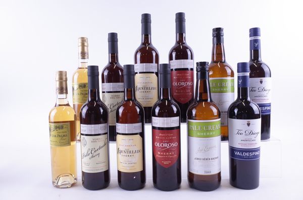 TWELVE BOTTLES SHERRY