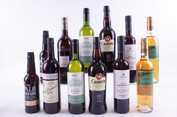 TWELVE BOTTLES SHERRY