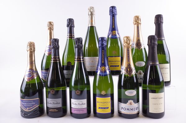 TWELVE BOTTLES CHAMPAGNE