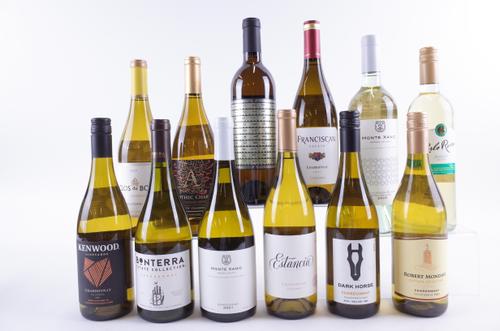 TWELVE BOTTLES AMERICAN WHITE WINE