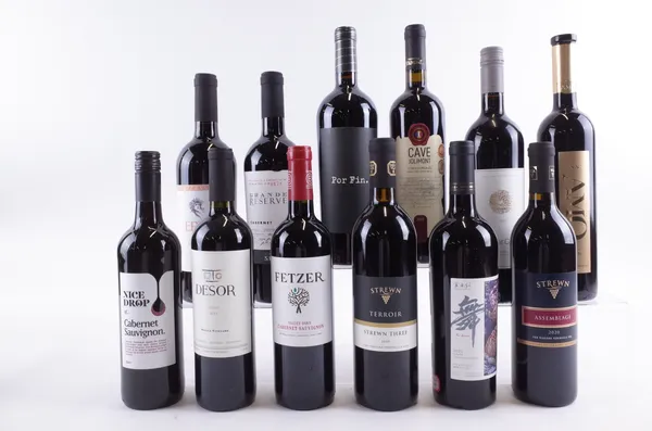 TWELVE BOTTLES RED WINE