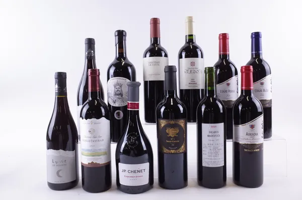 TWELVE BOTTLES RED WINE