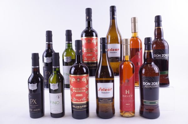 TWELVE BOTTLES SHERRY