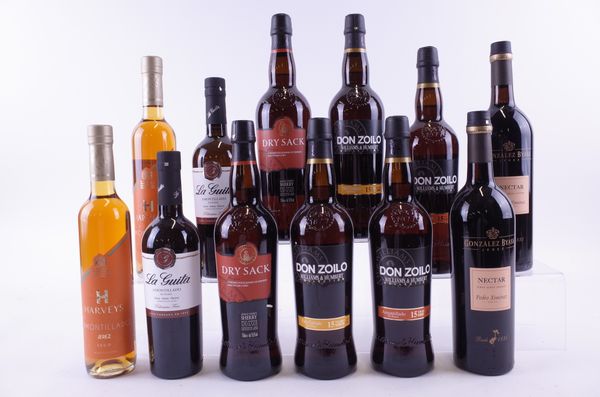 TWELVE BOTTLES SHERRY