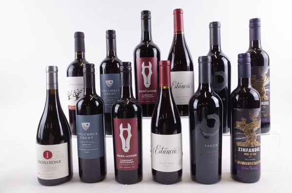 TWELVE BOTTLES AMERICAN RED WINE