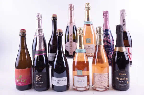 TWELVE BOTTLES CHAMPAGNE AND SPARKLING WINE