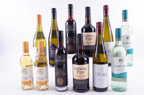 SIX BOTTLES AUSTRALIAN WHITE, TWO DESSERT WINE AND FOUR BOTTLES PORT