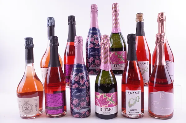 TWELVE BOTTLES PINK SPARKLING WINE