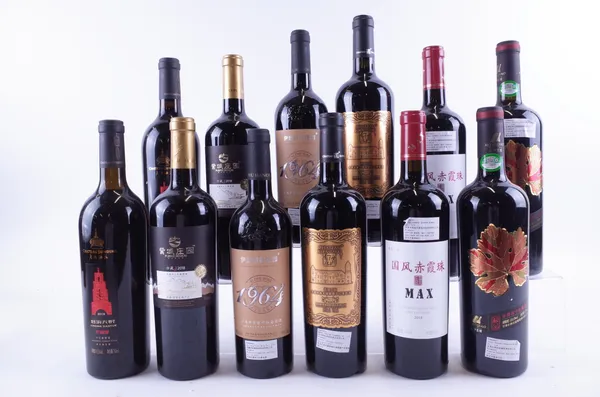 TWELVE BOTTLES CHINESE RED WINE