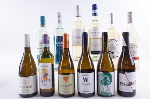 TWELVE BOTTLES WHITE WINE