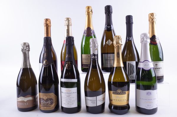 ELEVEN BOTTLES SPARKLING WINE AND ONE CHAMPAGNE