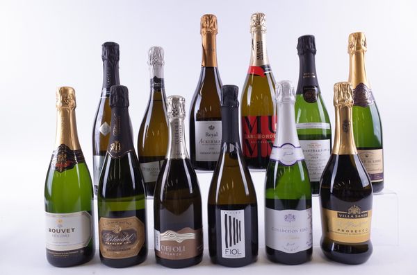 ELEVEN BOTTLES SPARKLING WINE AND ONE CHAMPAGNE