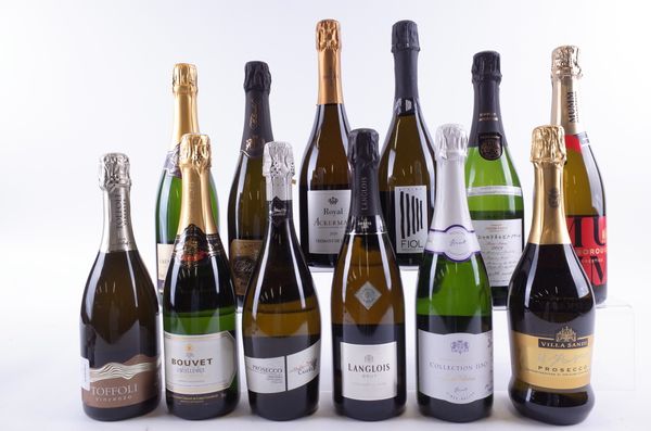 ELEVEN BOTTLES SPARKLING WINE AND ONE CHAMPAGNE