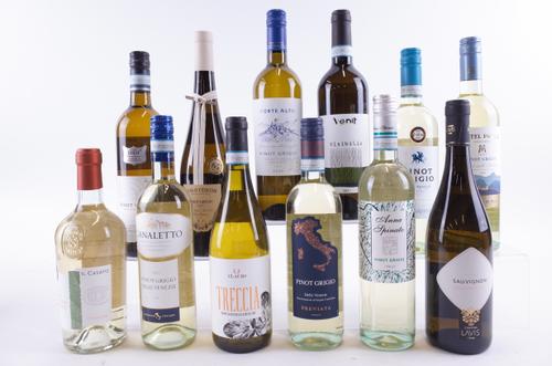 ELEVEN BOTTLES PINOT GRIGIO AND ONE SAUVIGNON TRENTINO