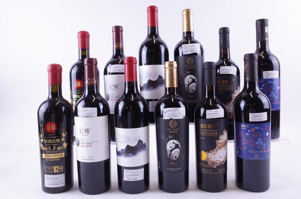 TWELVE BOTTLES CHINESE RED WINE