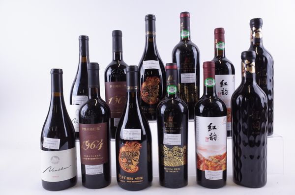 TWELVE BOTTLES CHINESE RED WINE