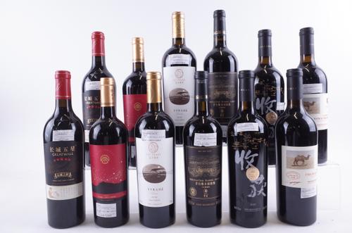 TWELVE BOTTLES CHINESE RED WINE