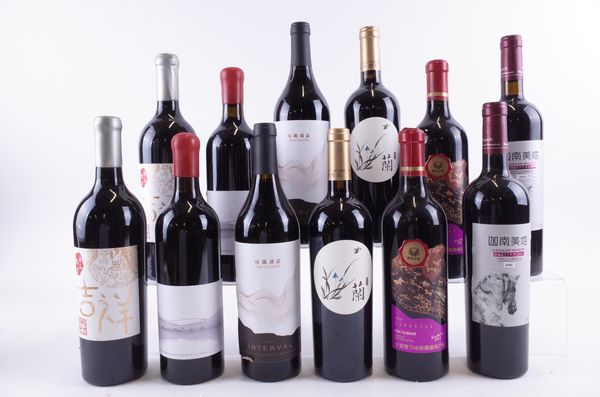 TWELVE BOTTLES CHINESE RED WINE