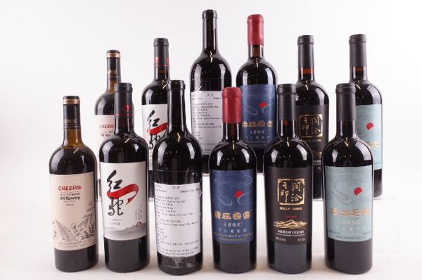 TWELVE BOTTLES CHINESE RED WINE