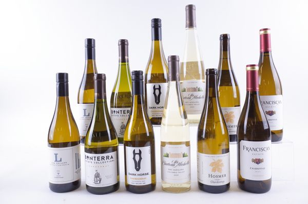 TWELVE BOTTLES AMERICAN WHITE WINE