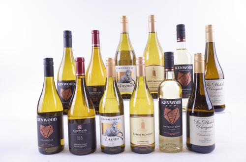 TWELVE BOTTLES AMERICAN WHITE WINE
