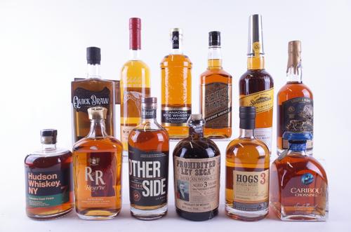 TWELVE BOTTLES WHISKY