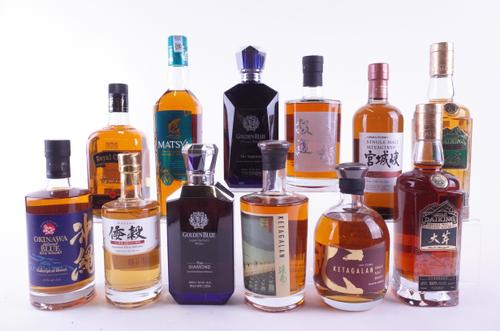 TWELVE BOTTLES WHISKY