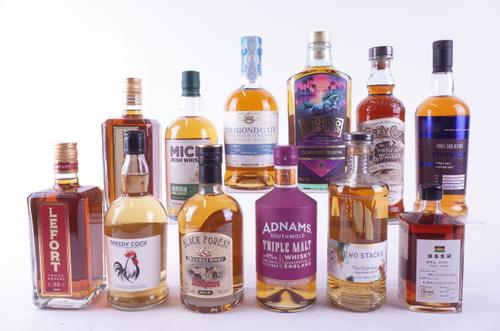 TWELVE BOTTLES WHISKY