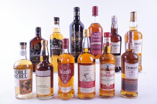 TWELVE BOTTLES BLENDED SCOTCH WHISKY