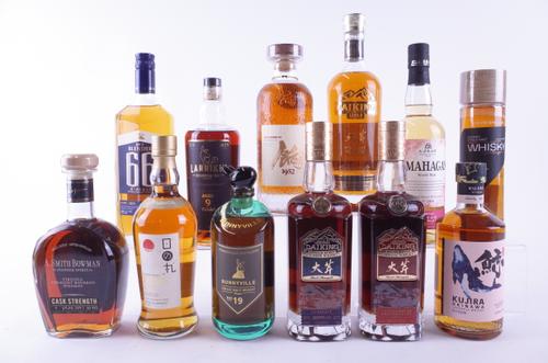 TWELVE BOTTLES WHISKY