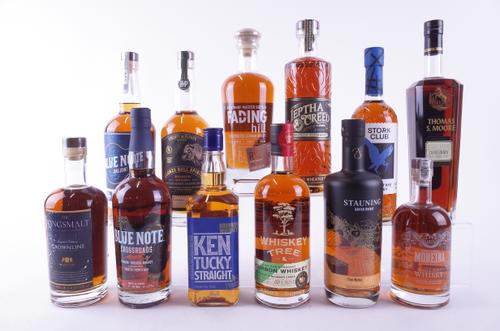 TWELVE BOTTLES WHISKY