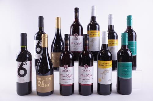 TWEVE BOTTLES LOW-ALCOHOL RED WINE