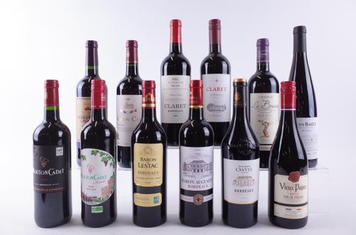 ELEVEN BOTTLES BORDEAUX AND ONE ALSACE